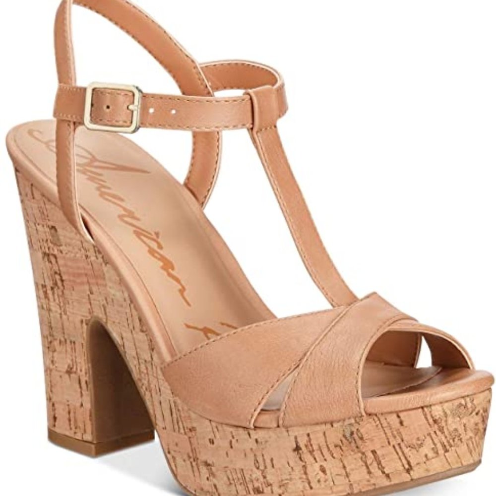 Sun + Stone Jamie T-Strap Platform Sandals